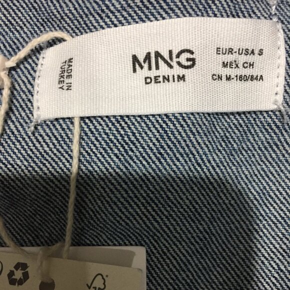 NEW MNG CROPPED DENIM JACKETS SIZE S - Picture 7 of 7